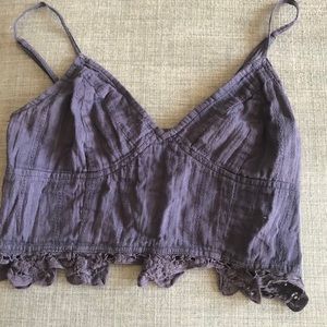 Purple free people crop top/bralet